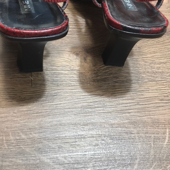 Nine west snake print sling backs sz 9.5 - Picture 3 of 8